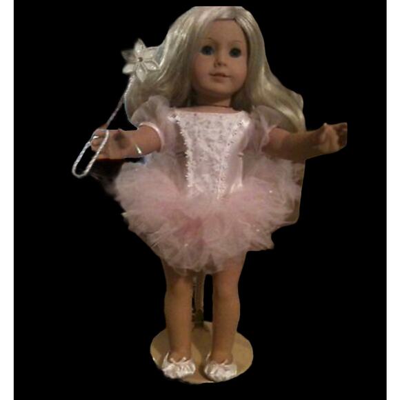 American Girl SUGAR PLUM FAIRY Nutcracker Suite Ballet Outfit Tiara Wand Tights+ - Picture 14 of 16